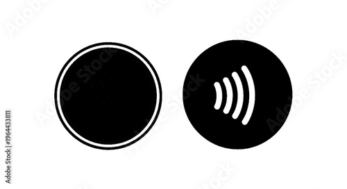 Vector illustration of contactless payment and nfc technology icons set on transparence background
