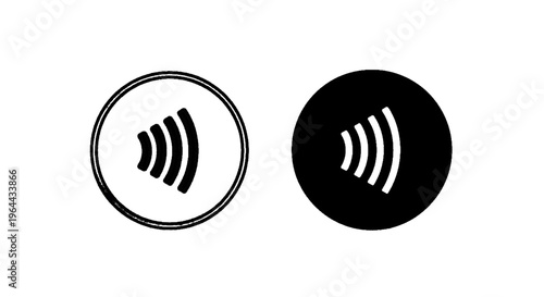 Vector illustration of contactless payment icon set, nfc technology symbol for mobile payments on transparence background