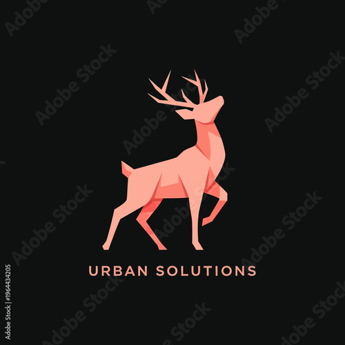 Elegant deer illustration in a minimalist style, showcasing a majestic animal with graceful antlers.