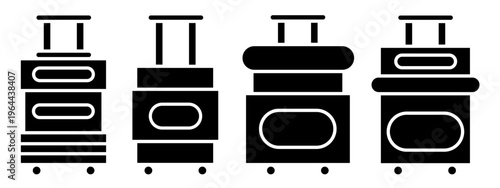 Suitcase icon set. Vector symbol. Illustration of suitcase. Suitcase. Vector illustration. Stock vector.