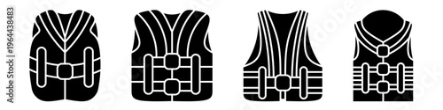 Life jacket icon set. Vector symbol. Illustration of life jacket. Life jacket. Vector illustration. Stock vector.