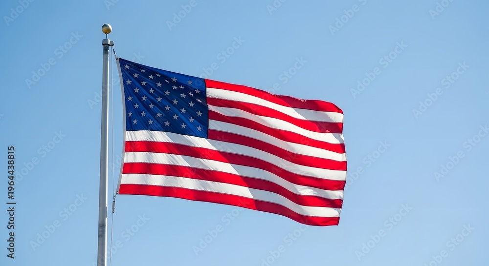 Obraz premium Honoring fallen heroes on memory day with a soaring american flag