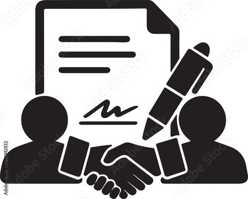 Contract  Icon – Vector Illustration