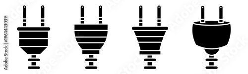 Plug icon set. Vector symbol. Illustration of pulgs. Plug. Vector illustration. Stock vector.