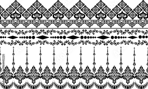 
Classic Damask Seamless
Pattern - Vector Illustration for Elegant Textile
Design,Damask,Jacquard loom, Brocade, Satin weave,ethnic, geometric, textile, fabric, motif, retro, 