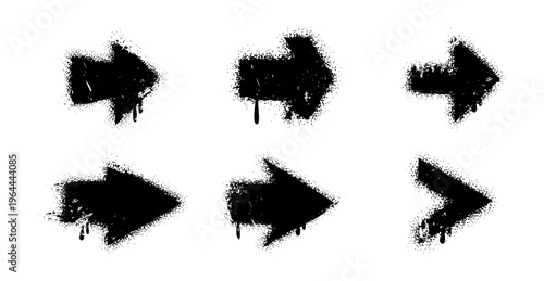 Grunge arrows and pointers for doodles and sketches. Vector charcoal, pencil or pen hand drawn element icons for checklists and pointing, showing emphasis. Shapes and lines to right side