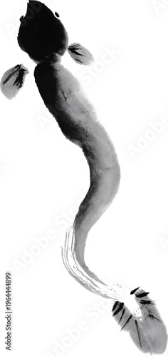 うなぎの和風筆書きイラスト