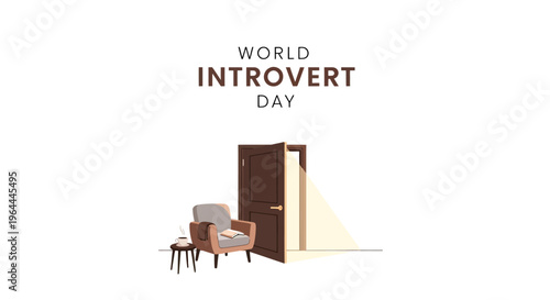 Introvert day with chair and door.