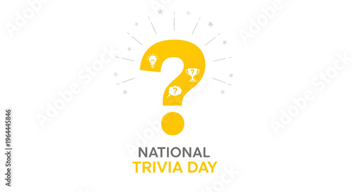 National Trivia Day Question Mark Symbol.