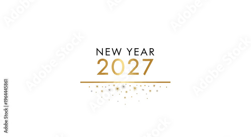 New Year 2027 Celebration Design Element.