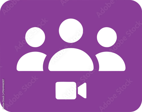 Three people are participating in a video conference meeting online.