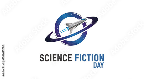 Science fiction day logo design.
