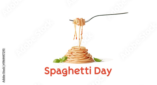 Spaghetti on a fork being served.