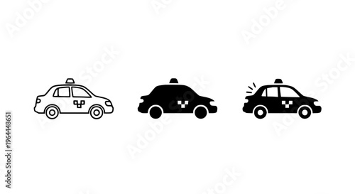 Police Car Icons Set
