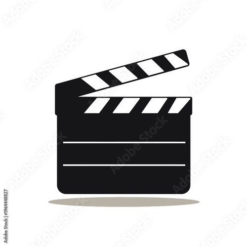 Film clapper board icon graphic design.