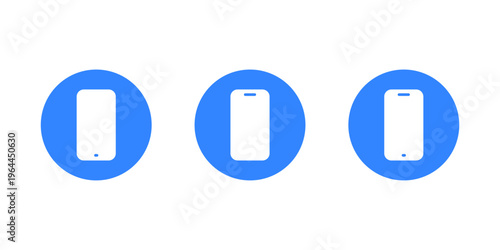 Smartphone icon set in flat design. Mobile phone symbol. Cellphone device sign