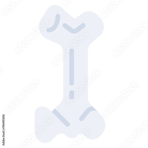 Human femur bone anatomy flat icon, thigh skeletal illustration for medical, orthopedic, and health education