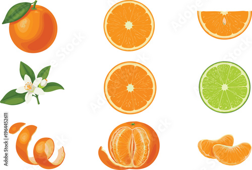 Collection of colorful coffee and bakery illustrations featuring latte art cupcakes donuts croissants and espresso machines for cafe branding