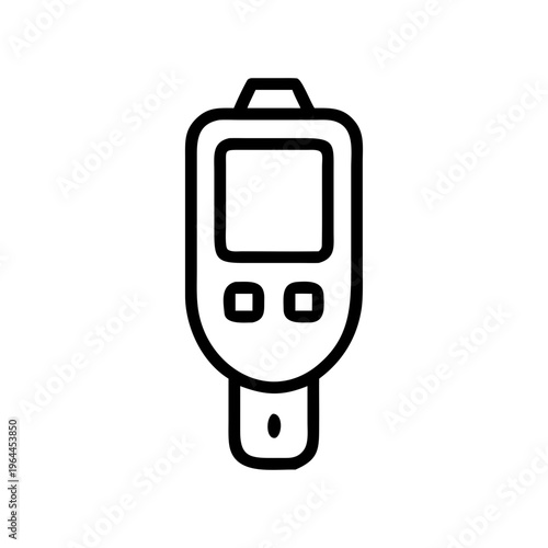 Pulse Oximeter Line Icon, Blood Oxygen Monitor Outline Vector, SpO2 Measurement and Healthcare Device Symbol