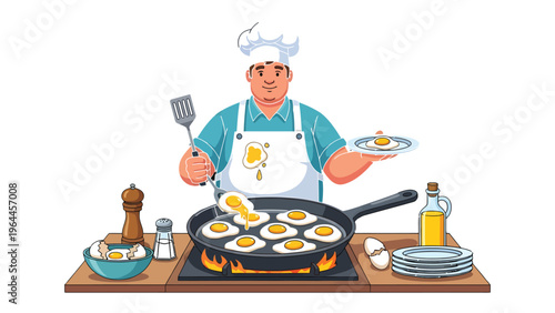 The Culinary Artisan: A skilled culinary artist, impeccably dressed in a pristine chef's attire, is engrossed in the art of culinary creation.