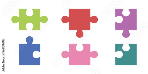 Puzzle icon symbol infographic, various goals