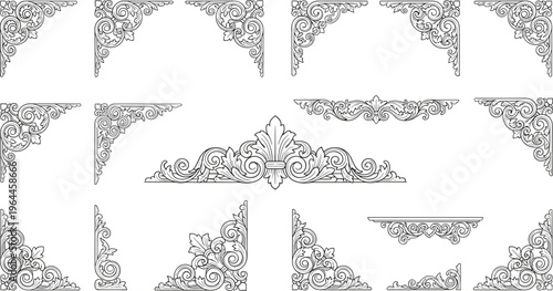 Collection of various candelabra and candle holder illustrations featuring ornate gold multi-arm stands and minimalist wooden single holders