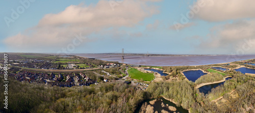 Картината върху платно Aerial photo Barton Upon Humber UK