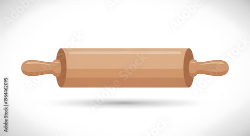 A wooden rolling pin icon for baking and cooking designs
