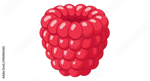 A vibrant red raspberry icon illustration with a minimalist design