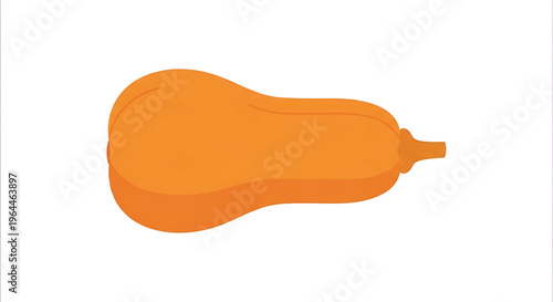 A vibrant orange bottle of ketchup in a minimalist vector illustration style