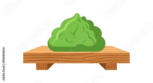 A vibrant green broccoli crown sitting on a rustic wooden cutting board, ready for cooking