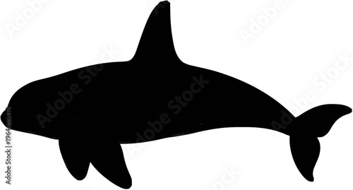 Orca Killer Whale Silhouette – Flat Vector Plotter Cut File