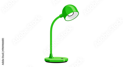 A green desk lamp with a flexible arm and modern design, perfect for office or home workspace lighting.