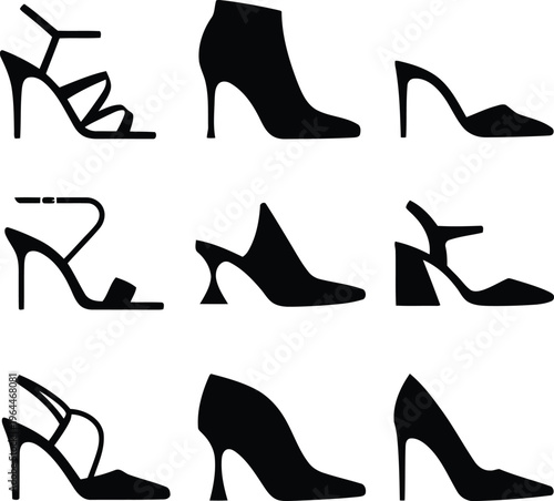 High heels and fashionable footwear designs