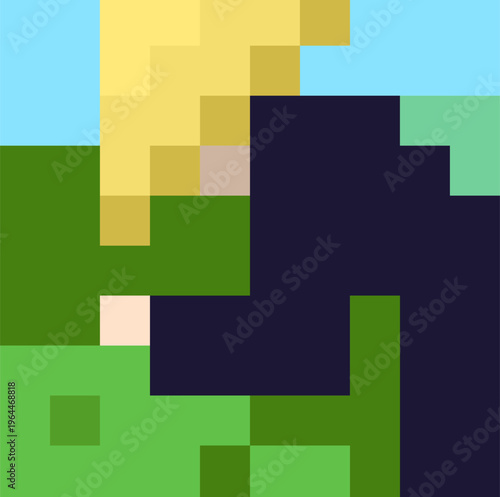 2D Platformer Beanstalk Climber Pixel Art Sprite for Level Design and Vertical Mechanics. Optimized for 2D platformer level design enabling climbing mechanics, vertical progression