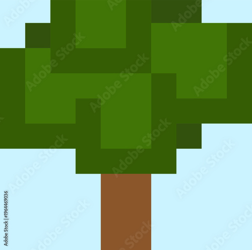 2D Platformer Tree Pixel Art Sprite for RPG Game Environment and Level Design