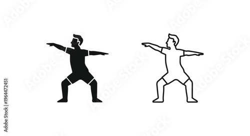 Yoga poses illustration Vector