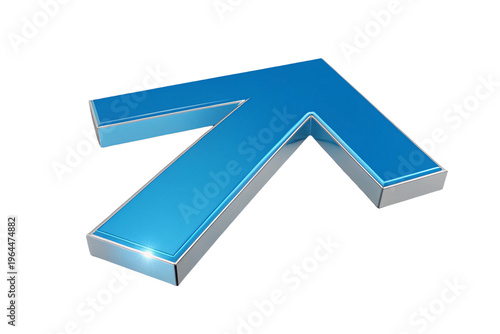 Bright blue arrow pointing down PNG isolated on transparent background, direction indicator for graphic design and nice web elements