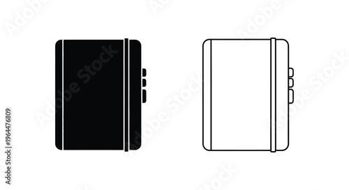 Black and white tablet computer design Vector
