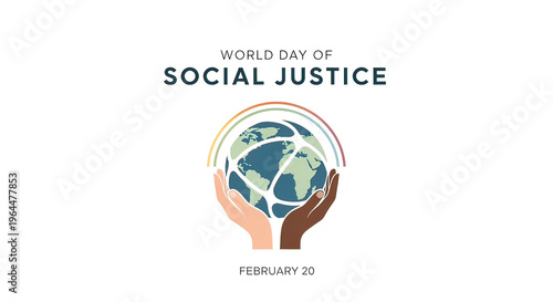 Hands Holding Globe Social Justice Symbol.