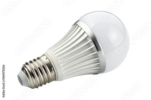 Energy-efficient LED light bulb isolated PNG on transparent background, modern lighting solution for eco-friendly homes and nice businesses