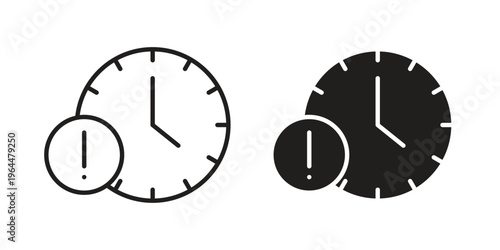 Alarm exclamation icons collection vector design illustration isolated. EPS10