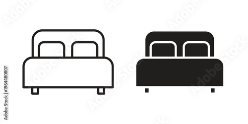 Bed icons collection vector design illustration isolated. EPS10