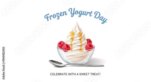 Frozen yogurt dessert with fruit topping.