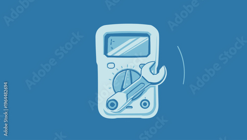 Technical Measurement Tool Icon Representing Electrical Work and Diagnostics