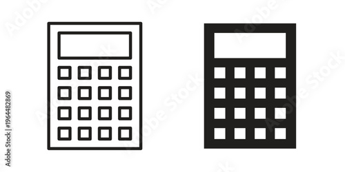 Calculator icons collection vector design illustration isolated. EPS10