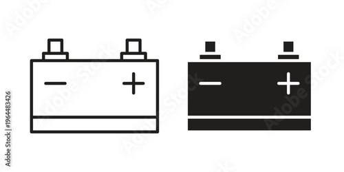 Car battery icons collection vector design illustration isolated. EPS10