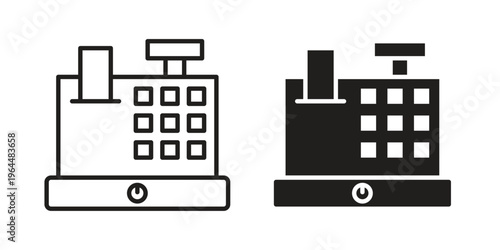 Cash register icons collection vector design illustration isolated. EPS10