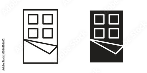 Chocolate icons collection vector design illustration isolated. EPS10