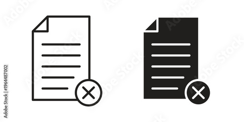 Delete Document icons collection vector design illustration isolated. EPS10